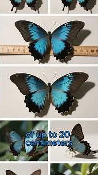 🦋💙 Meet the Blue Morpho Butterfly: The Flash of Blue in the Rainforest! 💙🦋#butterfly #animalfacts