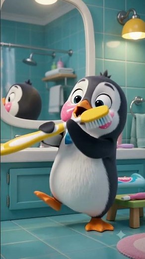 🪥 Brush, brush, brush — don't make a fuss! Pablo's doing it, and so should us! 😄