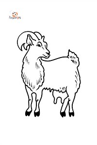 Goat coloring page ♥ Color Online for Free!