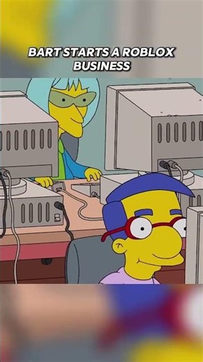 Bart Starts A Roblox Business! 😎😎 #simpsons #shorts #fypシ゚viral