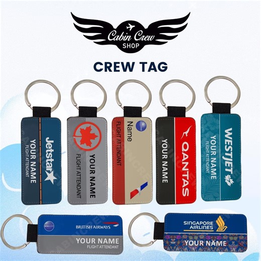 Personalized Airline Name Tag: Cabin Crew Luggage Accessory - Etsy