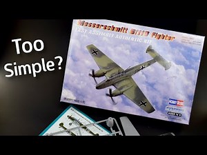 Is the Hobbyboss Bf110 Plastic Model kit a bit too SIMPLE? 1/72 Scale kit Unboxing Review