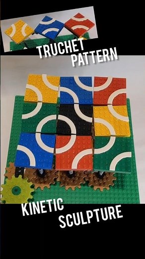 Lego truchet pattern kinetic sculpture
