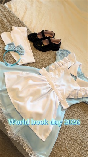 World book day 2026- Alice in wonderland 🩵🫖🎩🕰️🐇♥️ #worldbookday #aliceinwonderland #toddlerhairtutorial #wren #madhatter