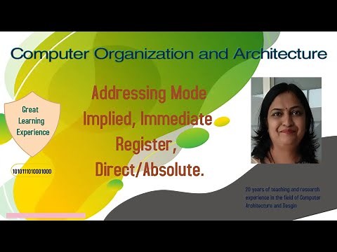 Addressing Mode1 : Implied, Immediate, Register and Direct/Absolute addressing mode