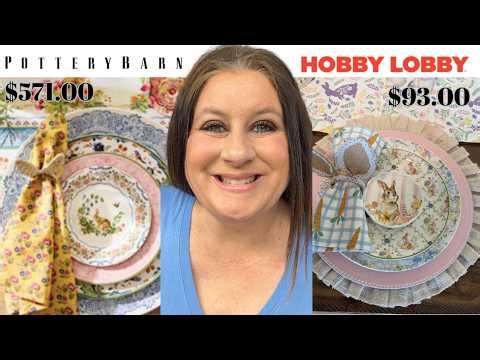 Easter DIY Decor Dupes | Create Pottery Barn Style on a Hobby Lobby Budget!