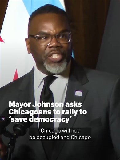 Chicago Mayor Johnson Defends Democracy Against Violence