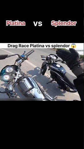 Platina 100 vs Splendor Drag Race 😱 | #bikeracing #bikerider #dragrace #splendor #platina #shorts
