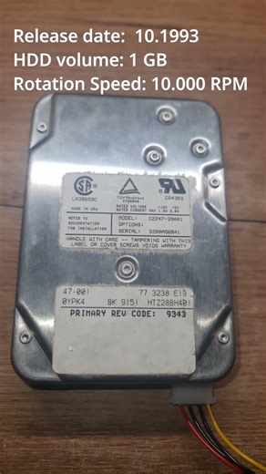 1993 SCSI HDD - HP C2247 ( Jet engine) Startup