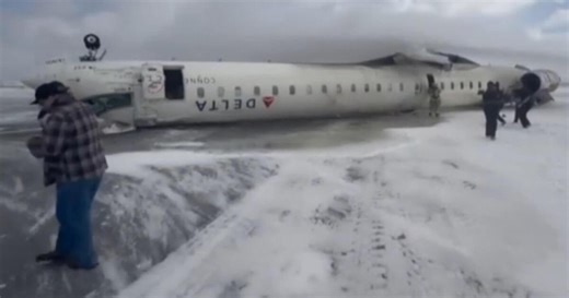 Delta plane upside down in Toronto after landing incident | Special Report