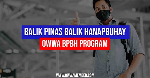 OWWA Balik Pinas Balik Hanapbuhay Livelihood Program for OFWs