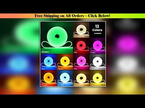 12V 24V 5m 10m 20m LED Neon Strip Light Neon Sign Flexible Silicone Rope Lights with 2pin Wire 9