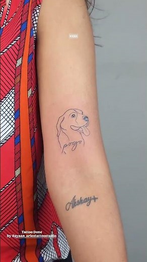 Minimalist Dog Tattoo | Custom Pet Line Art Design