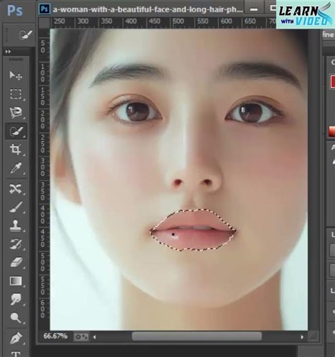 Create Highly Realistic Lipstick in Photoshop! #Shorts #lipstick #art photoshop shorts