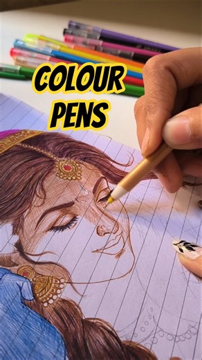 🎨 Realistic Face Shading Tutorial Using Colour Pens | Beginner Friendly