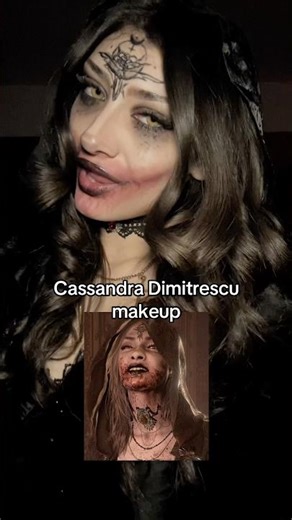 Cassandra Dimitrescu makeup tutorial😼 #cassandradimitrescu #residentevil #residentevilvillage #fyp