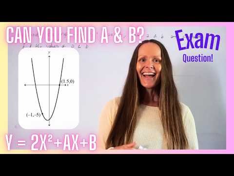 How to Find a and b in a Quadratic from Two Points | The Maths Prof
