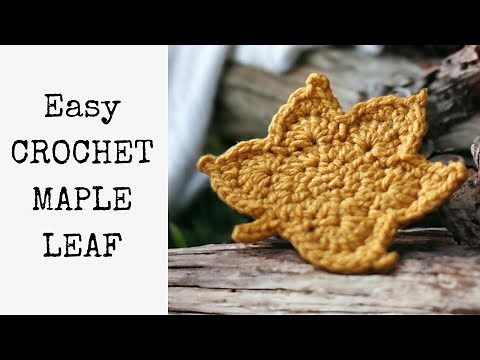 Crochet Maple Leaf - Easy Maple Leaf Crochet Coaster for Beginner