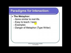 Human Computer Interaction: Chapter 4 Paradigms-I