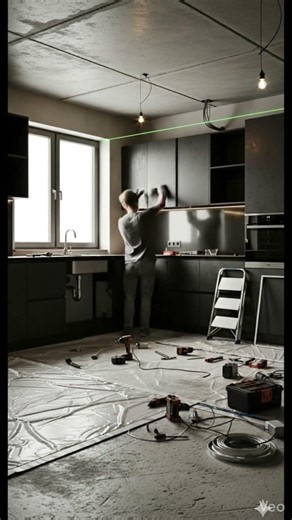 Cinematic Luxury Kitchen Renovation | Modern Futuristic Design