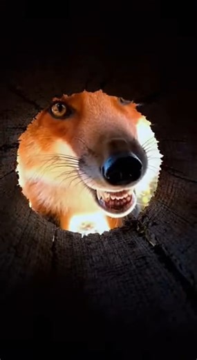 Fox vs Badger at Log Entrance — Wild Territorial Clash