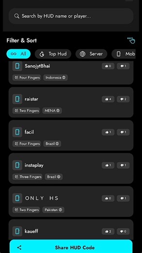 all YouTuber custom HUD code today video 2026 new #trending #shortsfeed