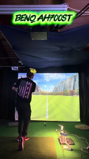 Labor of love. New projector. Next step is the ceiling. #golf #golfswing #foryou #subscribe