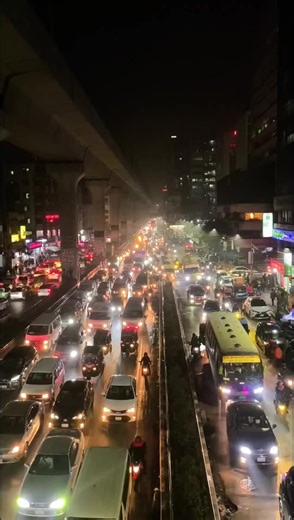 Explore Night Views of Kawran Bazar in Dhaka