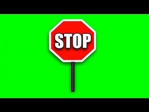 STOP SIGN with sound effects in 5 different skits with a green screen background