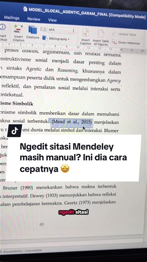 Ngedit sitasi Mendeley masih manual? Ini dia cara cepatnya 🤩#creatorsearchinsights #mendeley #skripsi #fyp #viral