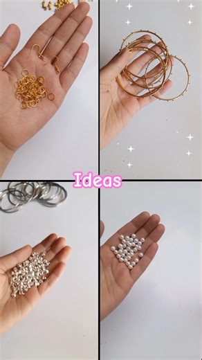 Making handmade jewelry🪄| 4 ideas | How to make jewelry at home.#shorts #diy #craft #trending #viral