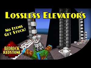 Lossless Item Elevator | Minecraft Bedrock Redstone Tutorial | MCPE XBOX PS