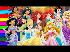 DISNEY PRINCESS Compilation Coloring Book Pages Kids Fun Art Learning Activities Videos For Kids