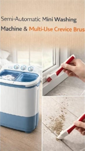 #DreamTrackAI Semi-Automatic Mini Washing Machine & Multi-Use Crevice Brush.