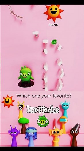 Sprunki : Bad Piggies Theme Sounds on Different Music Instruments