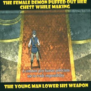 41K views · 888 reactions | The female demon puffed out her chest while making the young man lower his weapon | Anime Fans | Facebook