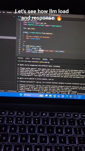 how llm load and how to give a response#ai #llm #coding #langchain #ollama #ml #python