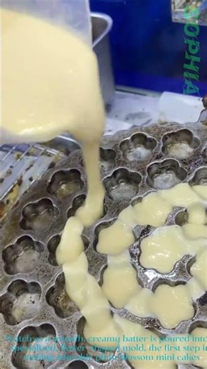 Making Plum Blossom Shaped Mini Cakes