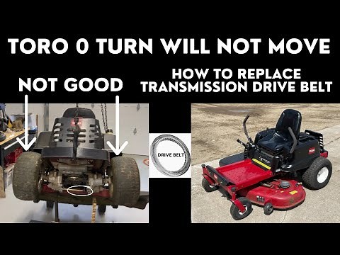 Toro Time Cutter 0 Turn Will Not Move. How to replace drive belt.