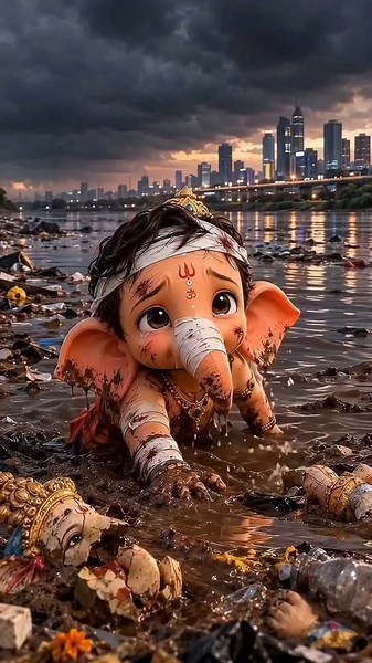 what happened after visarjan 😟#shorts #visarjan #ganpati #ecofriendly