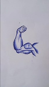 How to draw a Flexed Arm | SUBSCRIBE FOR MORE #art #shorts