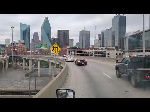 Driving through downtown Dallas