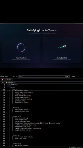 Modern Loading Animations using HTML & CSS ⚡