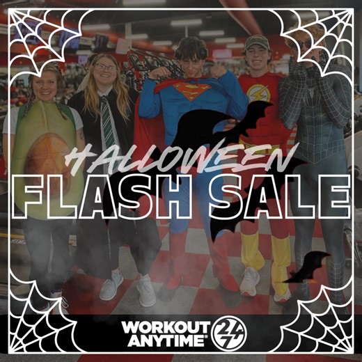 👻🎃 HALLOWEEN FLASH SALE 🎃👻 Tomorrow only — October 31st! Wear your costume 👗🦸‍♂️ and join before 7 PM to unlock frighteningly good savings. 🕛✨ ⚡ One day. One chance. Don’t miss it. ⚡ | Workout Anytime Crossville