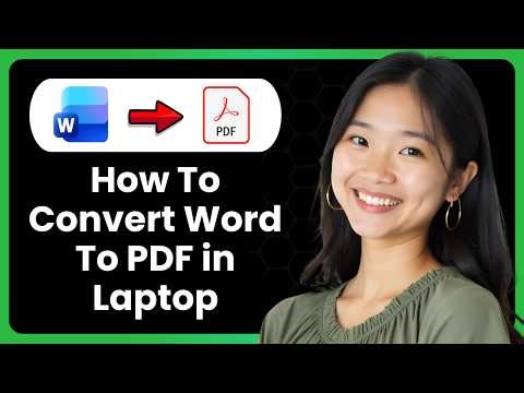 How To Convert Word to PDF in Laptop?