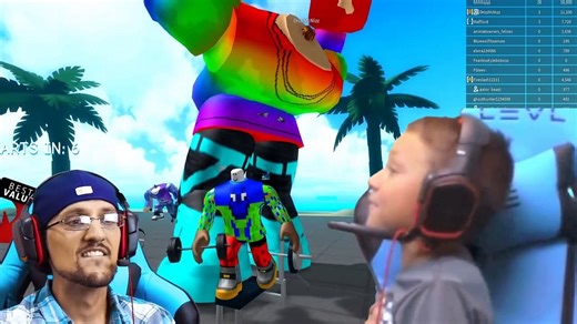 ROBLOX GIANT GRANNY MUSCLE FREAK vs. FGTEEV! Boxing Simulator- Buff Bobbleheads! Father Son Gameplay