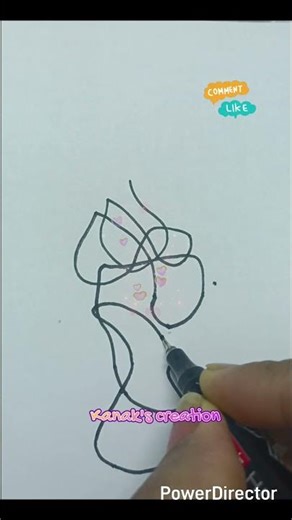 Abstract continuous line art#kanakscreation#shorts#viralvideo#art#lineart#drawing#sketch