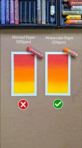 Normal vs Watercolor Paper 😱 Why Your Blending Looks Bad? #art #oilpastel