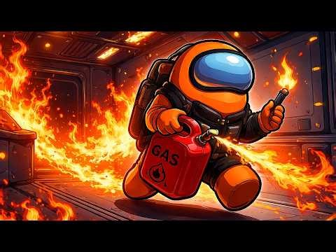 PYROMATHON: I PUT GASOLINE IN THEM TO SET EVERYTHING ON FIRE in AMONG US MOD!