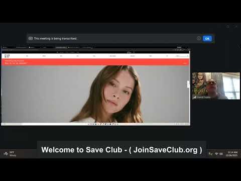 SAVE CLUB: Friday Webinar Zoom Training, December 26th, 2025